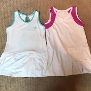 Little girls white tennis dresses size 4/5